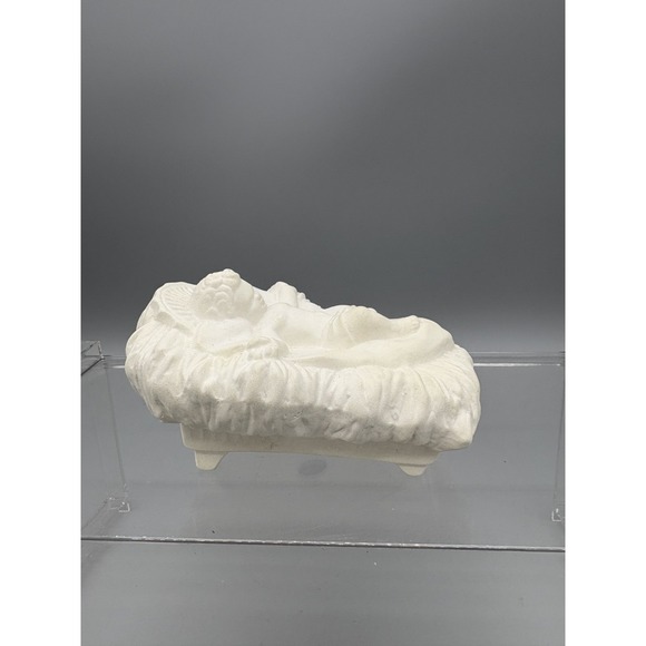 Vintage Atlantic Mold Nativity Baby Jesus Ceramic Christmas Unpainted 3" Tall - Picture 6 of 6